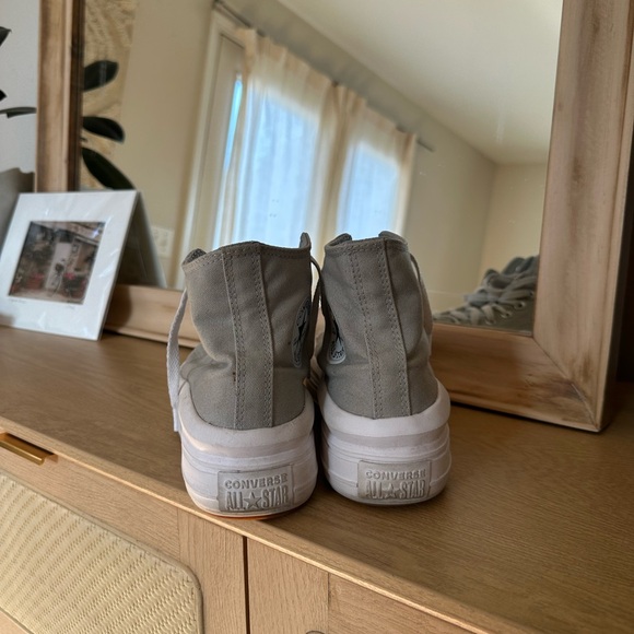 Converse Women's Sage Green Platform High-Top Sneakers - Picture 3 of 3